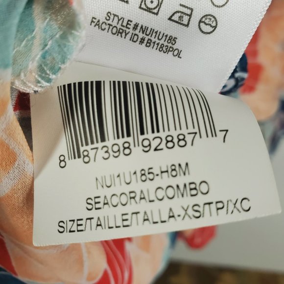 BCBG Asymmetrical Ruffled Sheer Kimono Halter Top (No Sleeve Openings) Sz XS - Picture 15 of 15